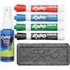 Expo Low-Odor Dry-Erase Set, Chisel/Bold Tips, Eraser, Cleaner, AST PK SAN80653